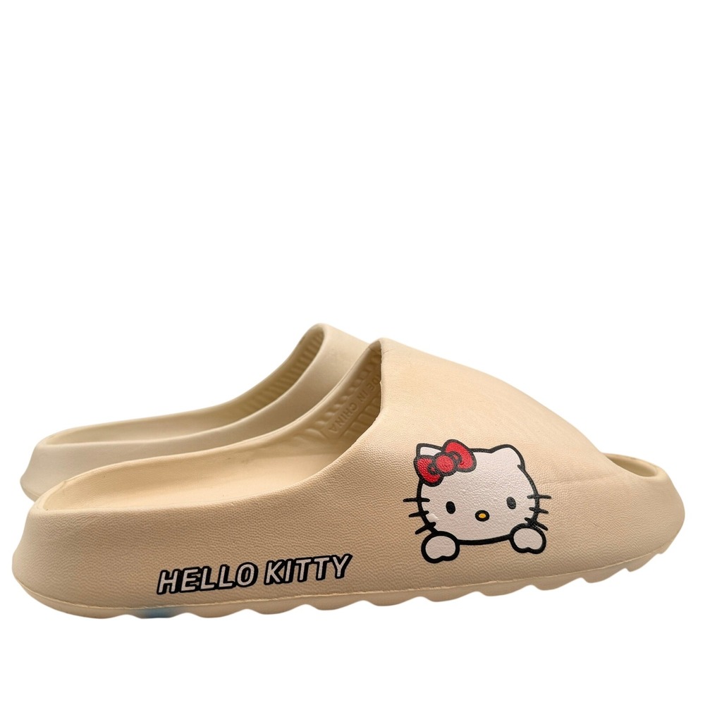 Hello Kitty Foam Slide Sandals 40/41 Sanrio Kawaii Slip On Shoes Y2K Coquette